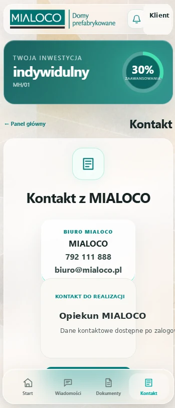 Strefa Klienta na telefonie