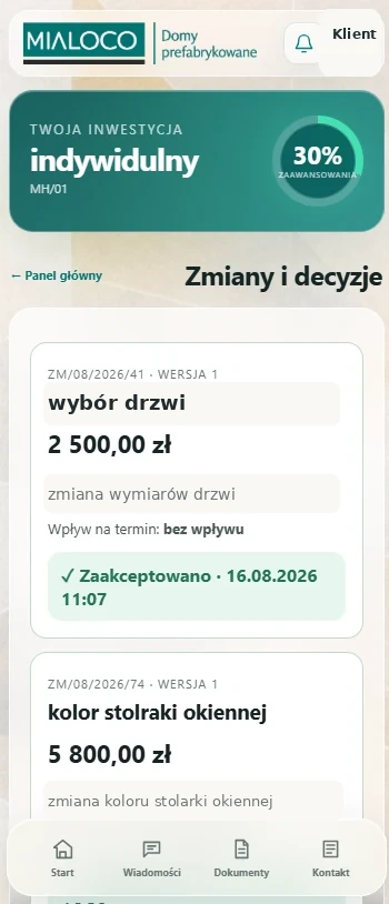 Zmiany i decyzje